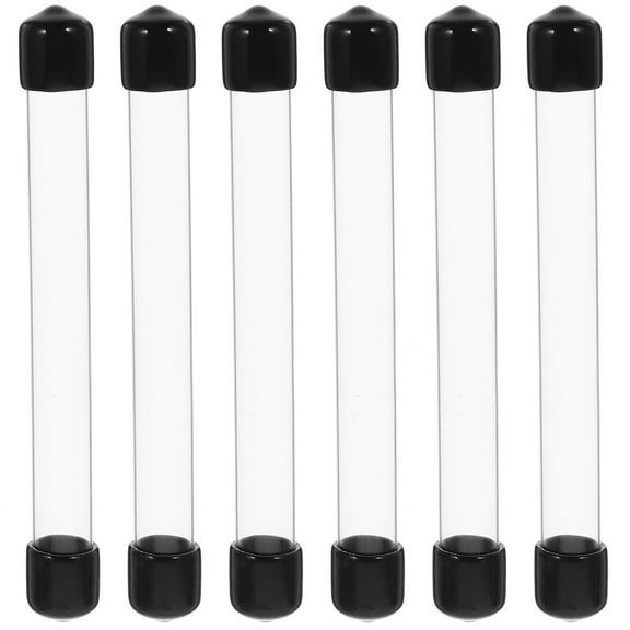 Narrster 6 pcs Clear Storage Tubes Plastic Storage Tubes Round Storage Tubes Portable Storage Tubes with Lids