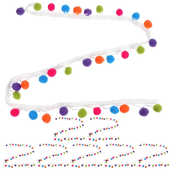 Narrster 8pcs Clothing Trims with Wool Ball Decor DIY Accessory Handmade Crafts Making Trims