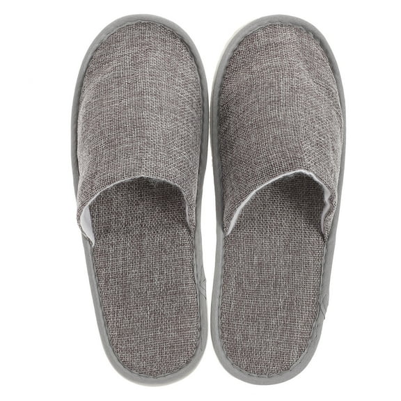Narrster Japanese Style Travel Slippers Portable Folding Slippers Indoor Slippers for Home Hotel (Linen Color)
