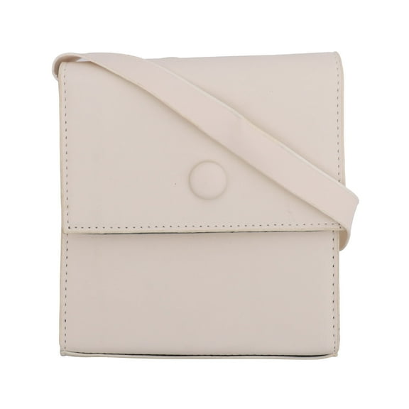 Narrster Simple PU Leather Handbags Girls Casual Messenger Crossbody Purse Shoulder Bag for Women Girls (Beige)