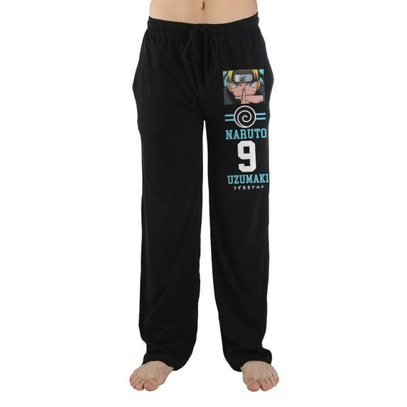 Naruto 07 Anime Cartoon CharacterBlack Sleep Pajama Pants - L