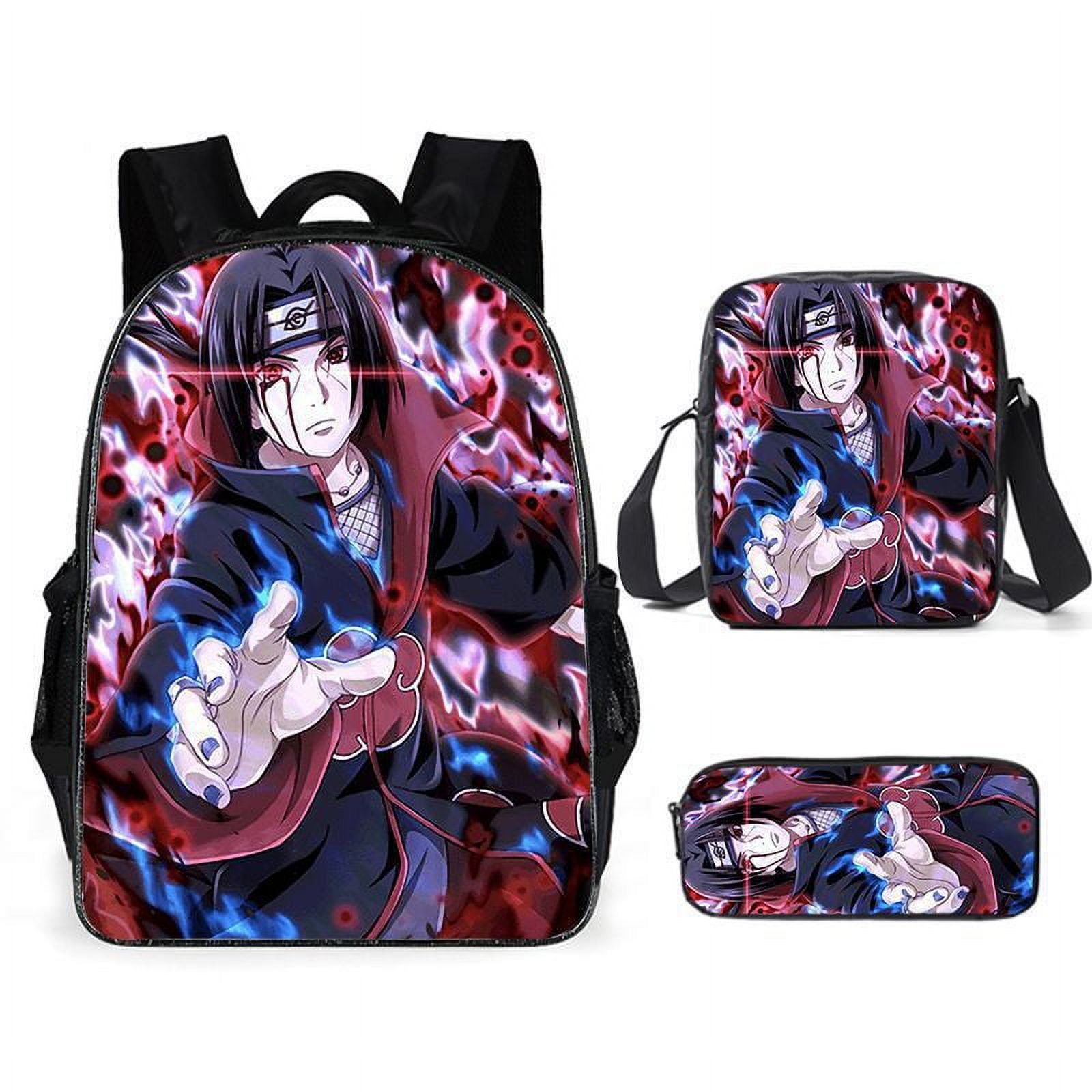 Naruto 3D printed backpack 3-piece set 7 - Walmart.com