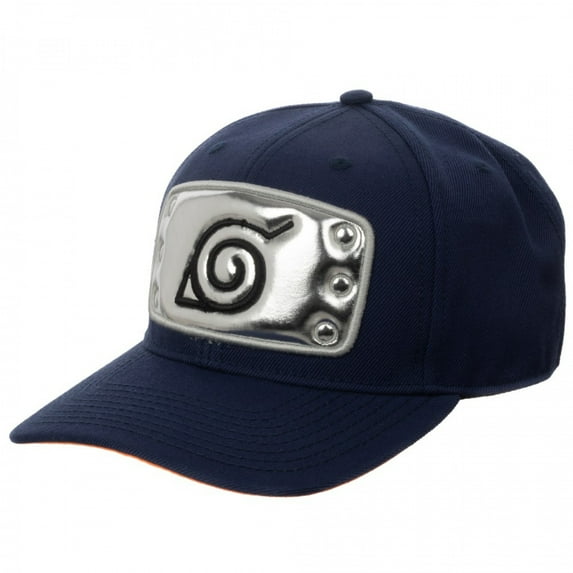 Naruto 813839 Naruto Leaf Village Forehead Protector Pre-Curved Bill Snapback Hat