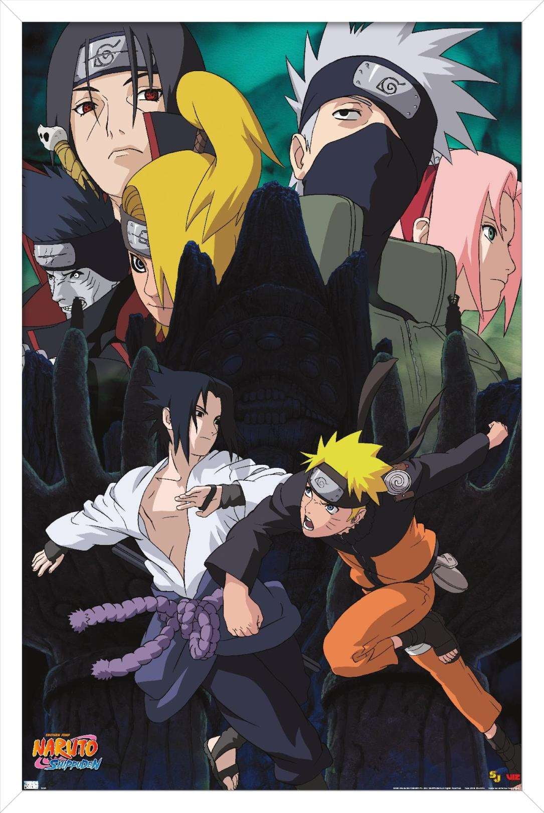 Naruto - Action Wall Poster, 22.375" x 34" Framed