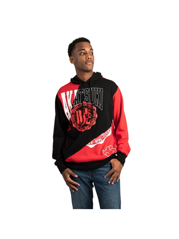Naruto Akatsuki Collegiate Adult Red and Black Hoodie