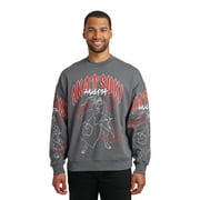 Naruto Akatsuki Kanji Mens Gray Crew Neck Sweatshirt Small