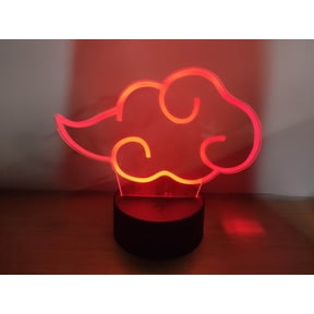 Naruto Akatsuki Red Cloud Symbol Anime LED Night Light 3D LED Light Acrylic Illusion Night Flashing Cool