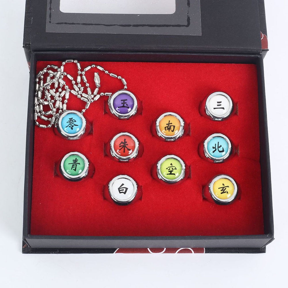 Naruto Akatsuki full rings set :Cosplay accessories : Amazon.ca: Toys &  Games