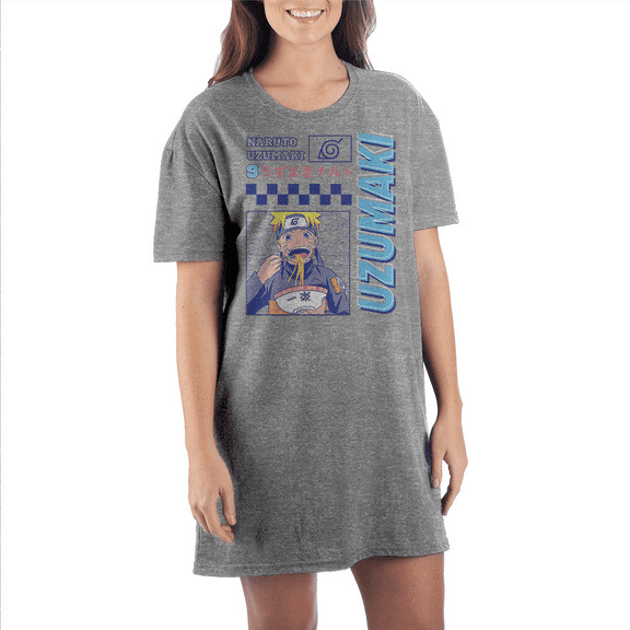 Naruto Anime Cartoon Juniors Grey Short Sleeve Graphic Tee Shirt-XXL