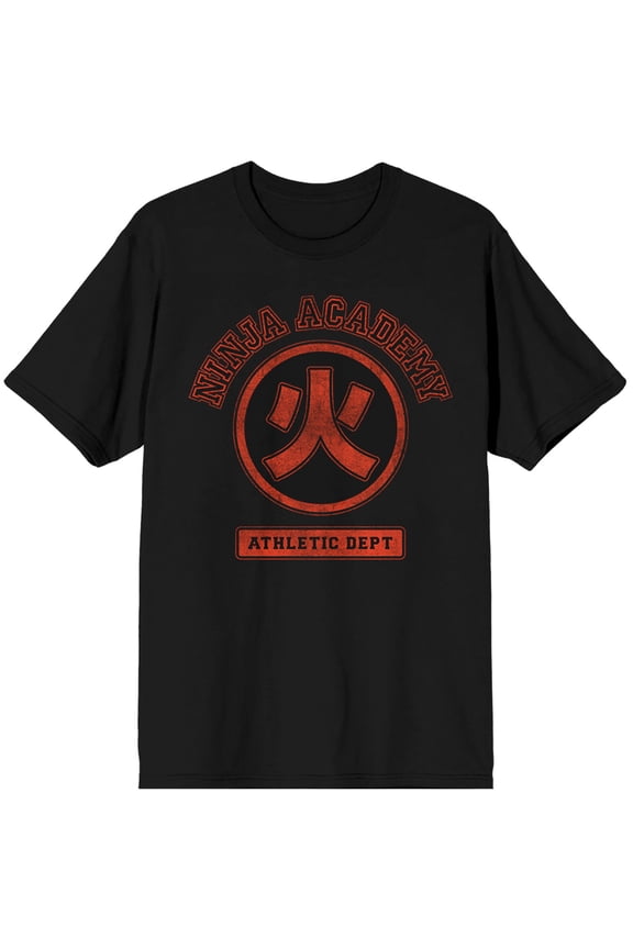 Naruto Anime Cartoon Ninja Academy Mens Black Graphic Tee Shirt-M