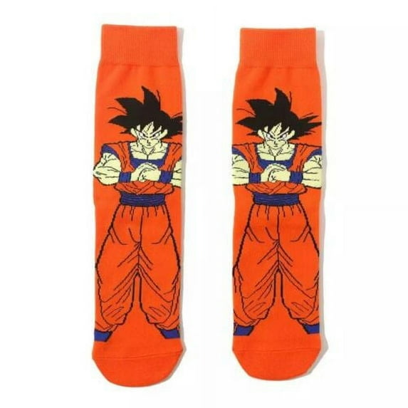 Naruto Anime Cartoon Socks, Fun Novelty Mens/Womens Crew Character Socks Orange