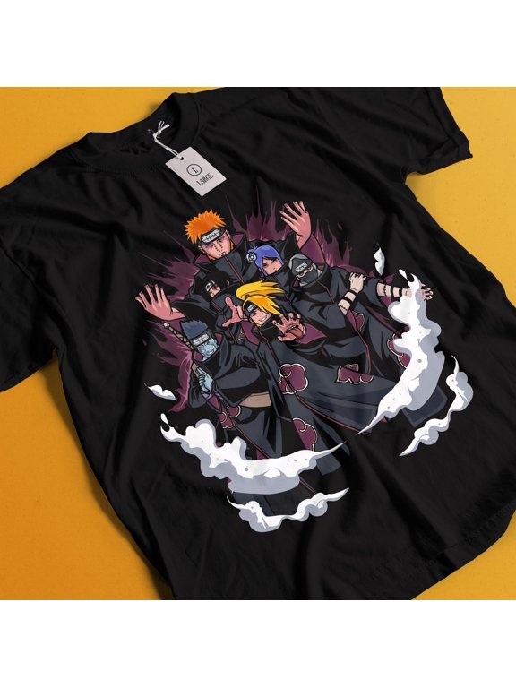 Naruto Anime Manga T-Shirt, Akatsuki Tee Sizes S-5Xl GooGate