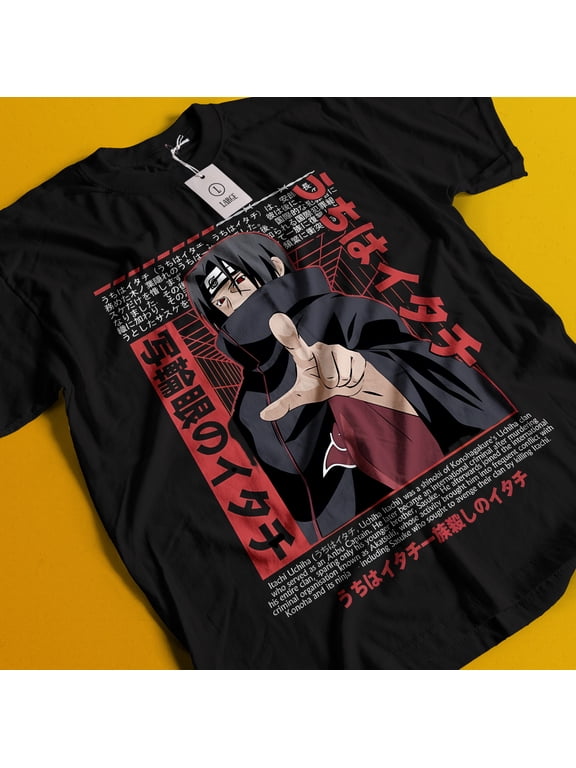 Naruto Anime Manga T-Shirt, Itachi Uchiha Tee Sizes S-5Xl GooGate