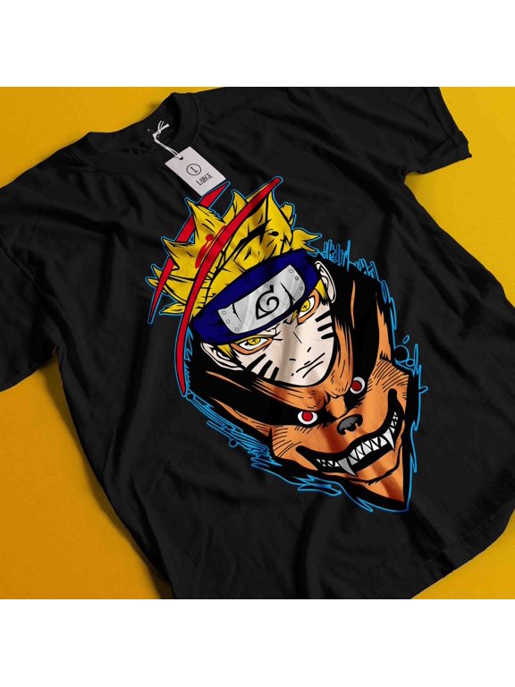 Naruto Anime Manga T-Shirt, Naruto And Kurama Tee Sizes S-5Xl GooGate