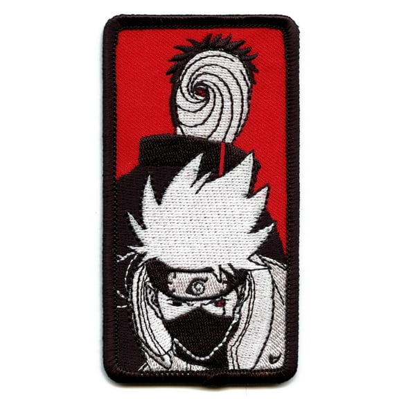 Naruto Anime Patch Kakashi And Obito Embroidered Iron On