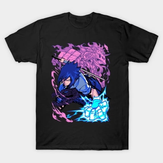 Naruto Anime T-Shirt, Sasuke Uchiha Sharingan And Susano Tee Sizes S-5Xl GooGate