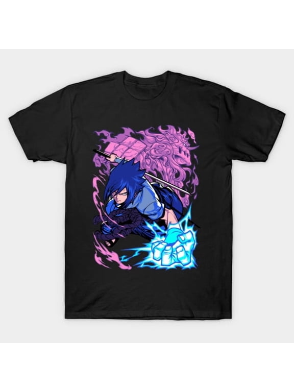 Naruto Anime T-Shirt, Sasuke Uchiha Sharingan And Susano Tee Sizes S-5Xl GooGate