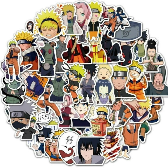Naruto Anime Themed 50 Piece Decals Stickers Set
