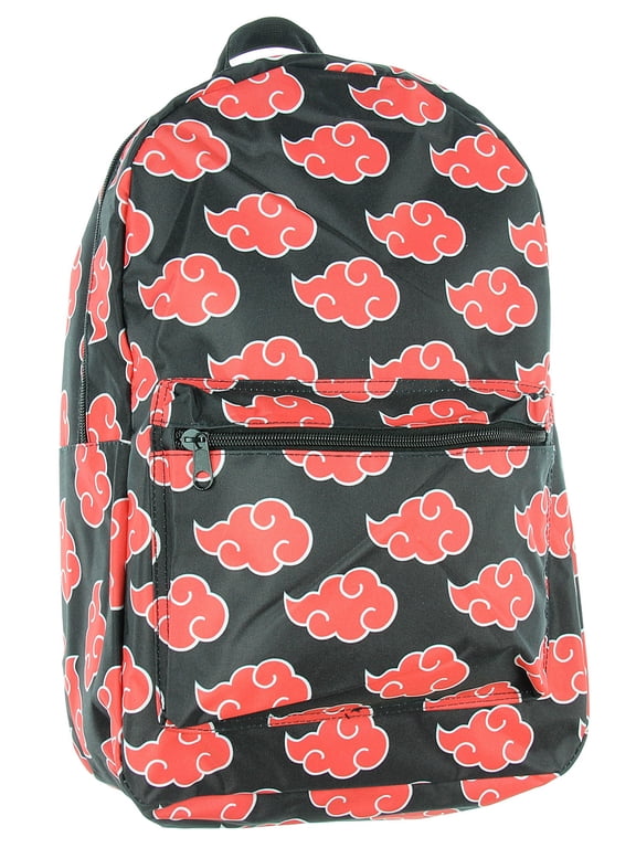 Backpack Shippuden Akatsuki Red Clouds All Over Print Travel Laptop Backpack 17"