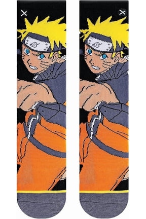 – Naruto Shippuden Ninja Action Crew Socks – Big Kids – Unisex – Anime Cartoon Graphic