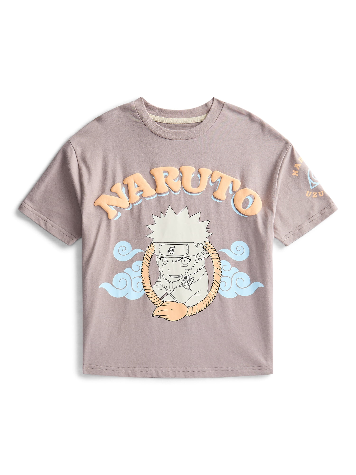 Naruto Boys Cotton Graphic T-Shirt with Short Sleeves, Sizes XS-2XL