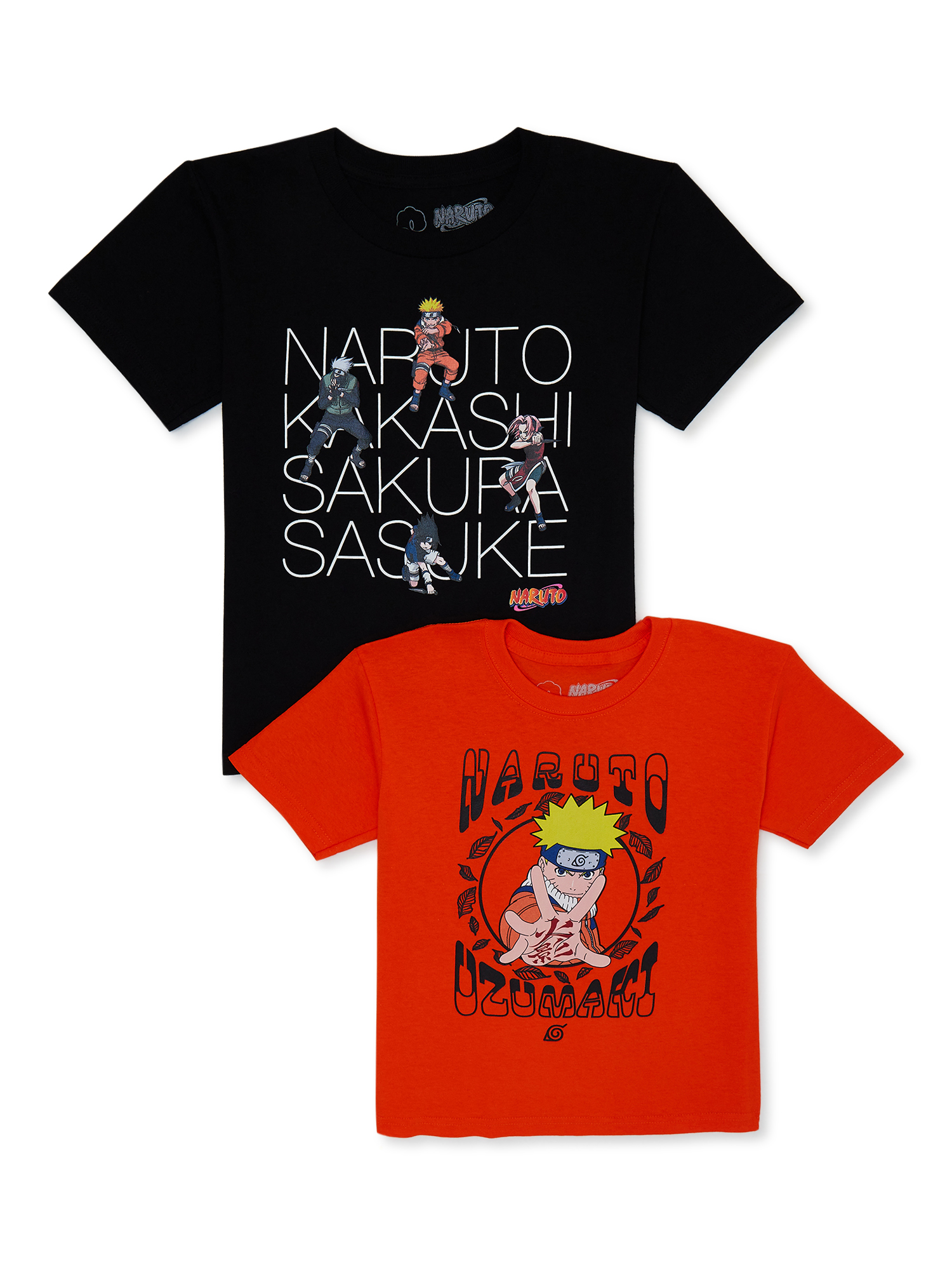 Naruto Boys Graphic Print T-Shirt, 2-Pack, Sizes XS-2XL - Walmart.com