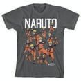 thumbnail image 1 of Naruto Character Squad Youth Charcoal Gray Graphic Tee-S, 1 of 3