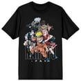 thumbnail image 1 of Naruto Classic Character Group With Kanji Crew Neck Short Sleeve Men's Black T-shirt-XL, 1 of 7