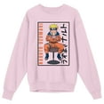 thumbnail image 1 of Naruto Classic Eating Ramen Crew Neck Long Sleeve Cradle Pink Women's Sweatshirt-Medium, 1 of 2