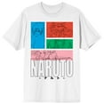 thumbnail image 1 of Naruto Classic Group Squares Crew Neck Short Sleeve Men's White T-shirt - 4XLB, 1 of 4