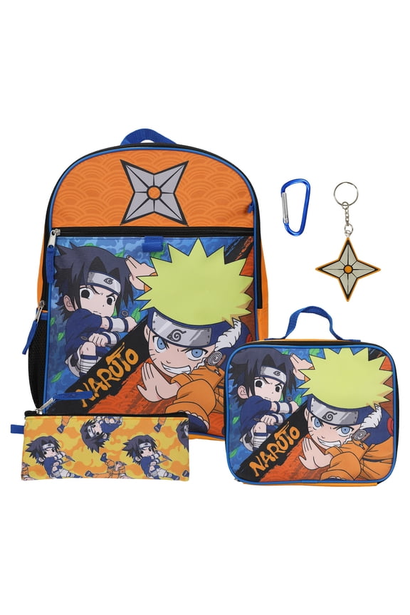 Naruto Classic Sasuke Vs Naruto 16 Youth 5-Piece Backpack Set