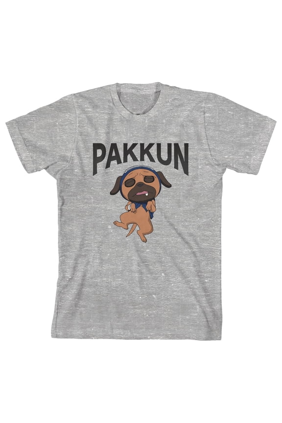 Naruto Classic Still Sleepy Pakkun Boy's Athletic Heather T-Shirt-Medium