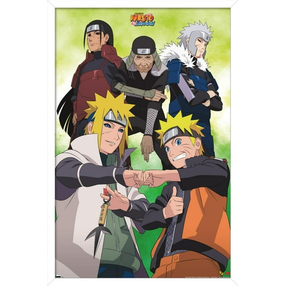 Naruto - Green Wall Poster, 22.375" x 34", Framed