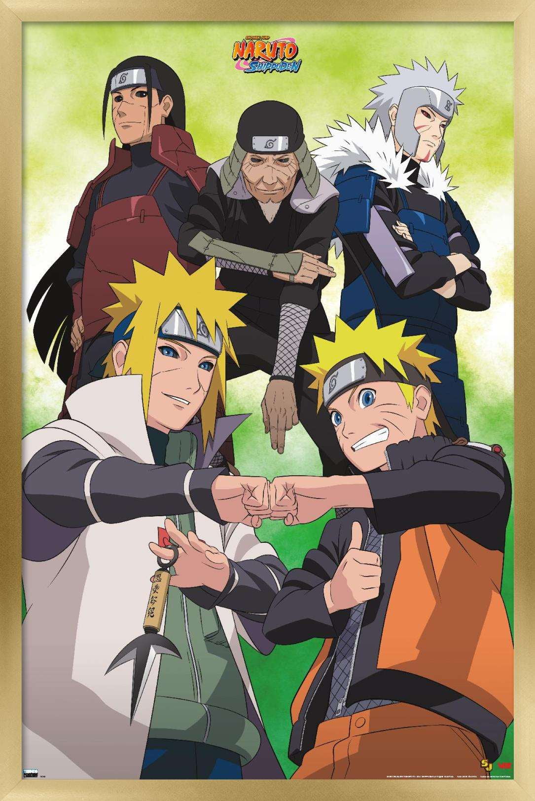 Naruto - Green Wall Poster, 22.375" x 34", Framed
