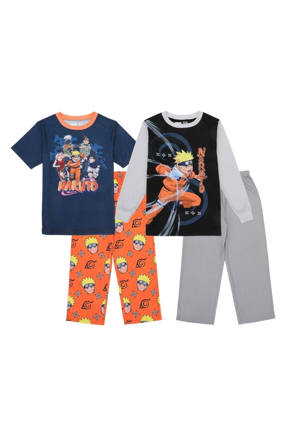 Naruto Group Shot Boy's 4-Pack Pajama Set-4