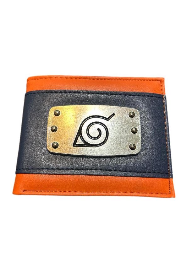 Naruto Hidden Leaf Village Metal Badge Bi-Fold Wallet