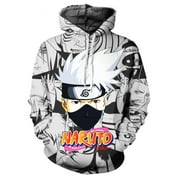 GOUJIAN Naruto Hoodies Anime 3d Printed Hoodie Sports Sweatshirt Men'S Hooded With Big Pockets