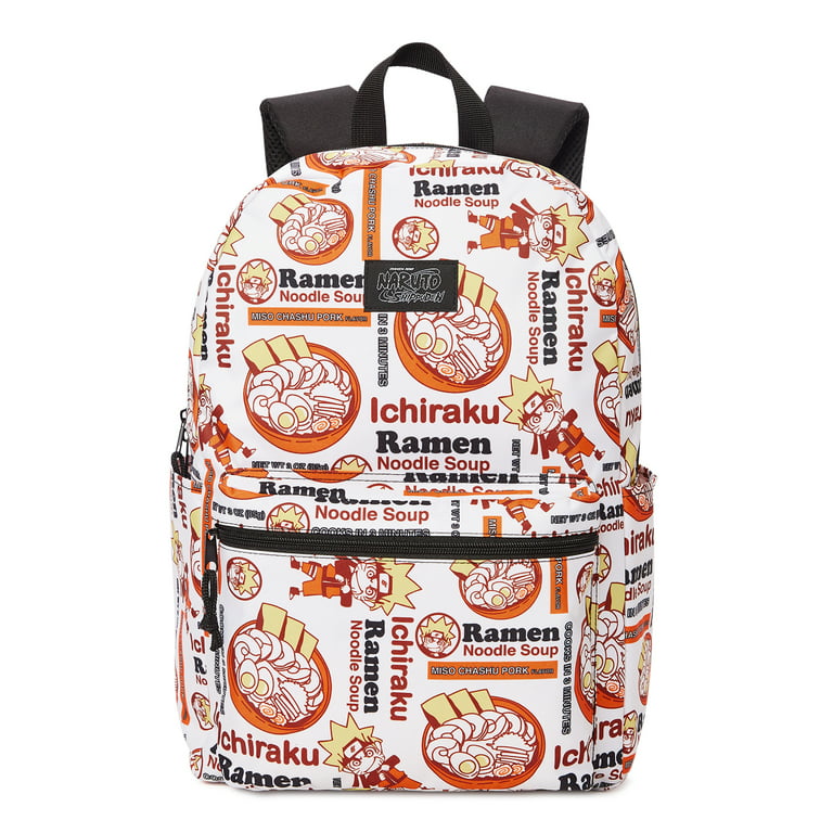 Naruto Shippuden Naruto Ichiraku Ramen All over Print Backpack, Size: 17 inch, Multicolor