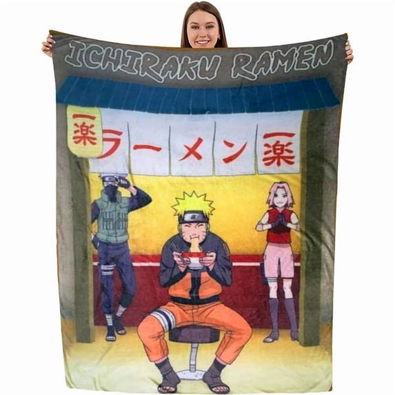 Naruto Ichiraku Ramen Shop Blanket, Naruto Anime Character Art Throw ...