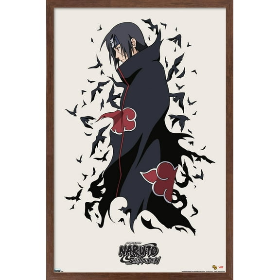 Naruto - Itachi Wall Poster, 22.375" x 34", Framed