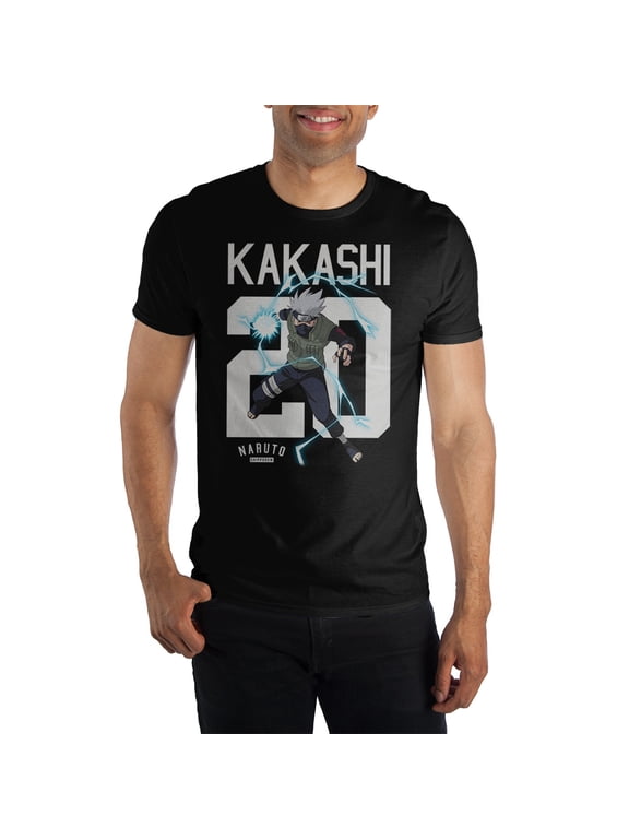 Naruto Kakashi 20 Black T-Shirt, X-Large