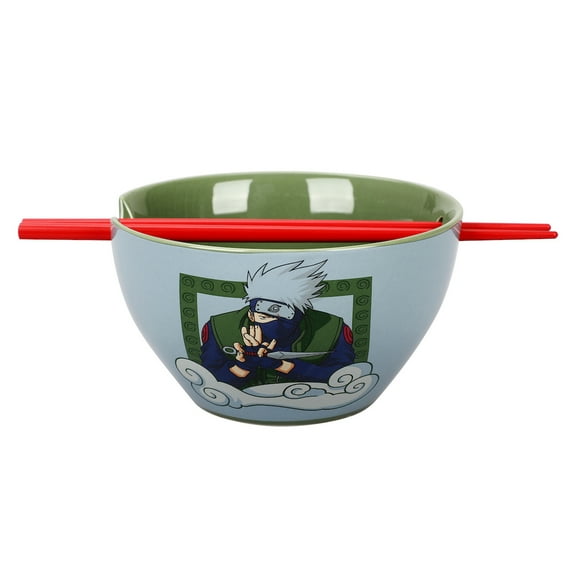 Naruto Kakashi 20 oz Ramen Bowl With Chopsticks