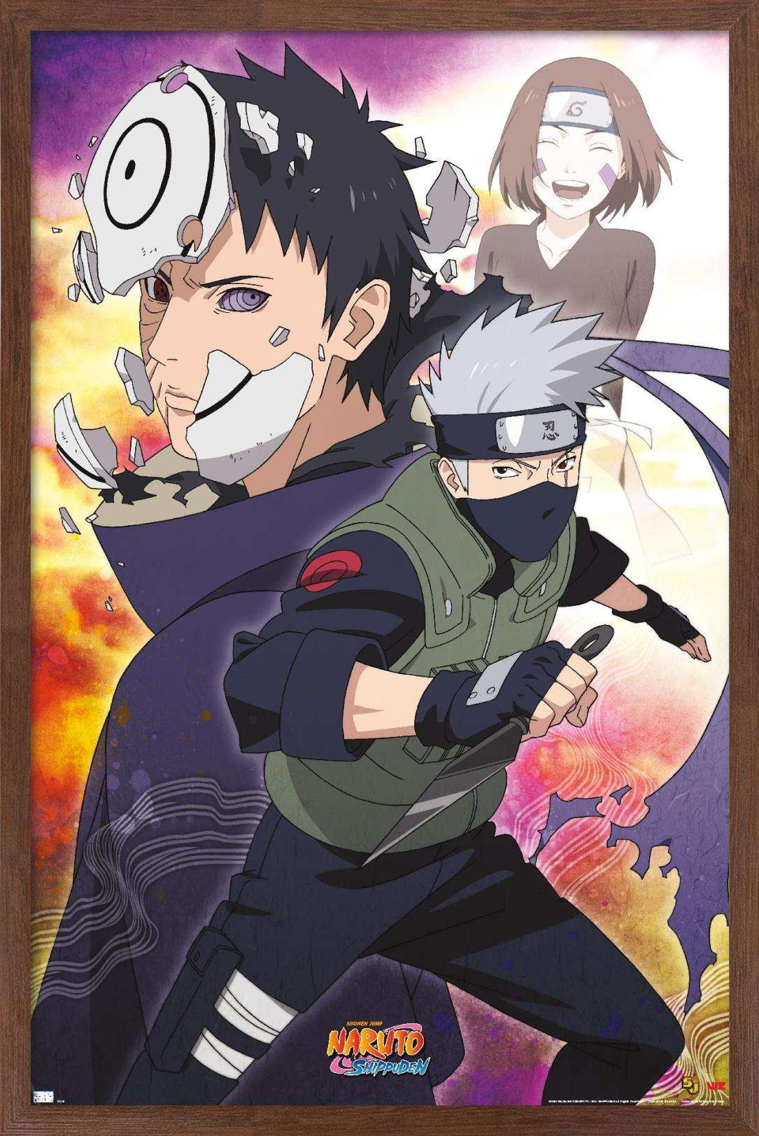 Naruto - Kakashi Wall Poster, 14.725" x 22.375", Framed