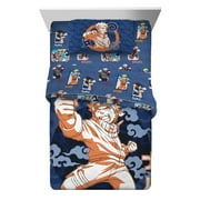 Naruto Kids 5 Piece Blue Reversible Comforter, Bed in a Bag, Full