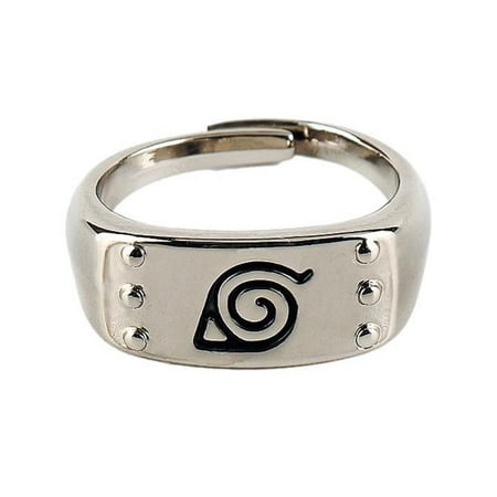 Naruto Logo Silvertone Adjustable Size OSFM Ring