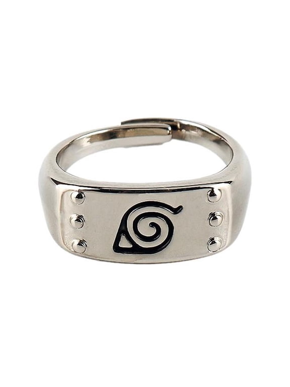 Naruto Logo Silvertone Adjustable Size OSFM Ring