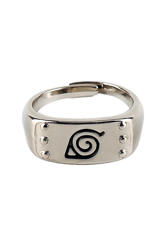 Naruto Logo Silvertone Adjustable Size OSFM Ring
