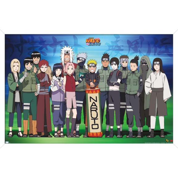 Naruto - Makimono Wall Poster, 14.725" x 22.375", Framed