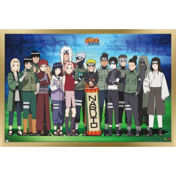Naruto - Makimono Wall Poster, 14.725" x 22.375", Framed