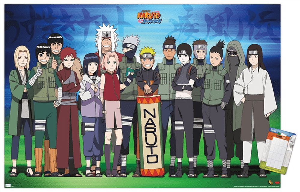 Naruto Shippuden - Photo Team 7 Poster Emoldurado, Quadro em